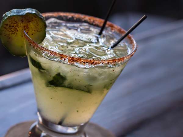 Margarita with salt and lime